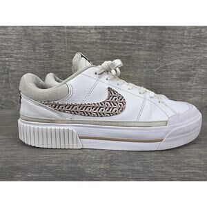 Nike Court Legacy Lift United in Victory White Hemp Sneakers Size 10 Womens